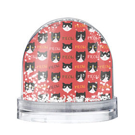 Снежный шар Meow: в Ухте, Пластик | Изображение внутри шара печатается на глянцевой фотобумаге с двух сторон | cat | hipster | meow | style | кот | котики | кошка | хипстер | хипстеры