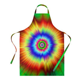 Фартук 3D с принтом Tie dye в Ухте, 100% полиэстер | общий размер — 65 х 85 см, ширина нагрудника — 26 см, горловина — 53 см, длина завязок — 54 см, общий обхват в поясе — 173 см. Принт на завязках и на горловине наносится с двух сторон, на основной части фартука — только с внешней стороны | tie dye
