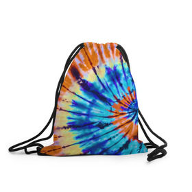 Рюкзак-мешок 3D с принтом Tie dye в Ухте, 100% полиэстер | плотность ткани — 200 г/м2, размер — 35 х 45 см; лямки — толстые шнурки, застежка на шнуровке, без карманов и подкладки | Тематика изображения на принте: tie dye
