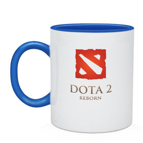 Кружка двухцветная с принтом Dota 2 Reborn в Ухте, керамика | объем — 330 мл, диаметр — 80 мм. Цветная ручка и кайма сверху, в некоторых цветах — вся внутренняя часть | 