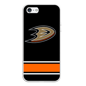 Чехол для iPhone 5/5S матовый с принтом Anaheim Ducks Selanne в Ухте, Силикон | Область печати: задняя сторона чехла, без боковых панелей | Тематика изображения на принте: anaheim ducks selanne | nhl | спорт | хоккей