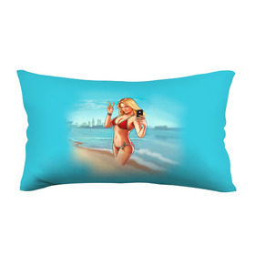 Подушка 3D антистресс с принтом Девушка GTA в Ухте, наволочка — 100% полиэстер, наполнитель — вспененный полистирол | состоит из подушки и наволочки на молнии | 