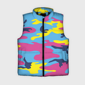 Женский жилет утепленный 3D с принтом Камуфляж в Ухте,  |  | army | military | армейские | армия | камуфляж | комуфляж