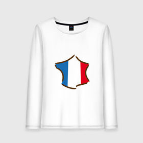 Женский лонгслив хлопок с принтом Сборная Франции в Ухте, 100% хлопок |  | 