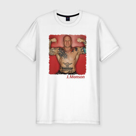 Мужская футболка премиум Джефф Монсон: в Ухте, 92% хлопок, 8% лайкра | приталенный силуэт, круглый вырез ворота, длина до линии бедра, короткий рукав | ufc