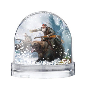 Снежный шар Медведь: в Ухте, Пластик | Изображение внутри шара печатается на глянцевой фотобумаге с двух сторон | медведь | мишка | патриот | россия | я русский