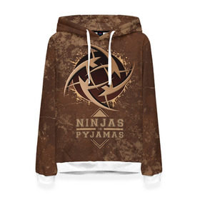 Женская толстовка 3D с принтом Ninjas In Pyjamas в Ухте, 100% полиэстер  | двухслойный капюшон со шнурком для регулировки, мягкие манжеты на рукавах и по низу толстовки, спереди карман-кенгуру с мягким внутренним слоем. | Тематика изображения на принте: nip