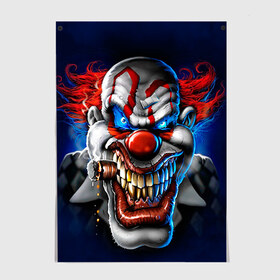 Постер Клоун: в Ухте, 100% бумага
 | бумага, плотность 150 мг. Матовая, но за счет высокого коэффициента гладкости имеет небольшой блеск и дает на свету блики, но в отличии от глянцевой бумаги не покрыта лаком | halloween | злодей | злой | клоун | монстр | хэлоуин