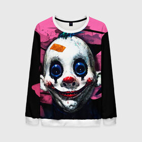 Мужской свитшот 3D с принтом Клоун в Ухте, 100% полиэстер с мягким внутренним слоем | круглый вырез горловины, мягкая резинка на манжетах и поясе, свободная посадка по фигуре | halloween | злодей | злой | клоун | монстр | хэлоуин