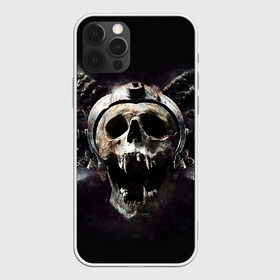 Чехол для iPhone 12 Pro Череп с рогами: в Ухте, силикон | область печати: задняя сторона чехла, без боковых панелей | skull | skulls | череп | черепа