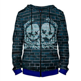 Мужская толстовка 3D на молнии с принтом Green Day в Ухте, 100% полиэстер | длина до линии бедра, манжеты и пояс оформлены мягкой тканевой резинкой, двухслойный капюшон со шнурком для регулировки, спереди молния, по бокам два кармана | green day | rock | грин дей | рок