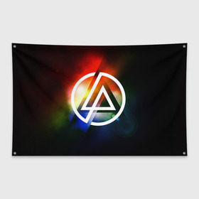 Флаг-баннер с принтом Linkin Park в Ухте, 100% полиэстер | размер 67 х 109 см, плотность ткани — 95 г/м2; по краям флага есть четыре люверса для крепления | linkin park | rock | линкин парк | рок