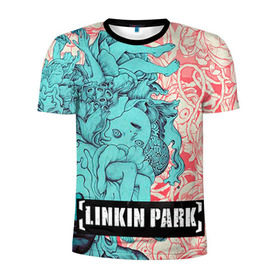 Мужская футболка 3D спортивная с принтом Linkin Park в Ухте, 100% полиэстер с улучшенными характеристиками | приталенный силуэт, круглая горловина, широкие плечи, сужается к линии бедра | linkin park | rock | линкин парк | рок