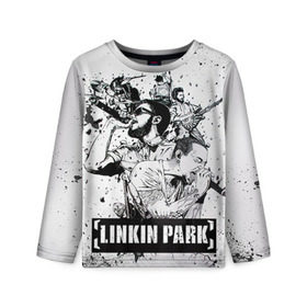Детский лонгслив 3D с принтом Linkin Park в Ухте, 100% полиэстер | длинные рукава, круглый вырез горловины, полуприлегающий силуэт
 | linkin park | rock | линкин парк | рок