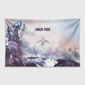 Флаг-баннер с принтом Linkin Park в Ухте, 100% полиэстер | размер 67 х 109 см, плотность ткани — 95 г/м2; по краям флага есть четыре люверса для крепления | linkin park | rock | линкин парк | рок