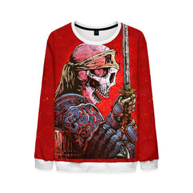 Мужской свитшот 3D с принтом Череп в Ухте, 100% полиэстер с мягким внутренним слоем | круглый вырез горловины, мягкая резинка на манжетах и поясе, свободная посадка по фигуре | скелет