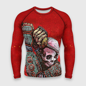 Мужской рашгард 3D с принтом Скелет в Ухте,  |  | скелет