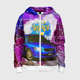 Детская толстовка 3D на молнии с принтом Subaru Legacy в Ухте, 100% полиэстер |  манжеты и пояс оформлены широкой мягкой резинкой, двухслойный капюшон со шнурком для регулировки, спереди карманы и застежка-молния
 | Тематика изображения на принте: b4 | jdm | legacy | subaru