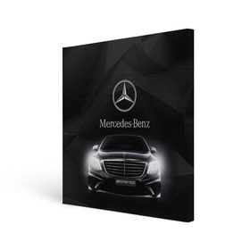 Холст квадратный с принтом Mercedes в Ухте, 100% ПВХ |  | amg | benz | mercedes | бенс | бенц | мерседес