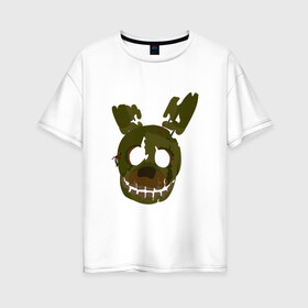 Женская футболка хлопок Oversize с принтом FNaF Springtrap в Ухте, 100% хлопок | свободный крой, круглый ворот, спущенный рукав, длина до линии бедер
 | fnaf | фнаф