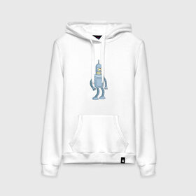 Женская толстовка хлопок с принтом Bender/Бендер в Ухте, френч-терри, мягкий теплый начес внутри (100% хлопок) | карман-кенгуру, эластичные манжеты и нижняя кромка, капюшон с подкладом и шнурком | 