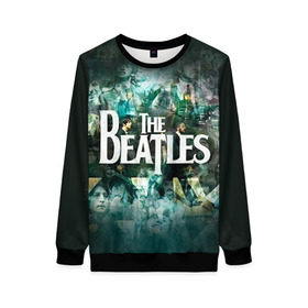 Женский свитшот 3D с принтом The Beatles в Ухте, 100% полиэстер с мягким внутренним слоем | круглый вырез горловины, мягкая резинка на манжетах и поясе, свободная посадка по фигуре | Тематика изображения на принте: beatles | rock | the beatles | битлз | битлс | битлы | рок