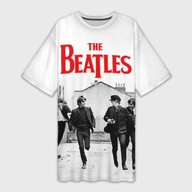 Платье-футболка 3D с принтом The Beatles в Ухте,  |  | Тематика изображения на принте: beatles | rock | the beatles | битлз | битлс | битлы | рок