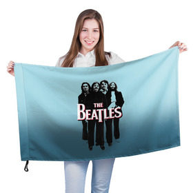 Флаг 3D с принтом The Beatles в Ухте, 100% полиэстер | плотность ткани — 95 г/м2, размер — 67 х 109 см. Принт наносится с одной стороны | Тематика изображения на принте: beatles | rock | the beatles | битлз | битлс | битлы | рок