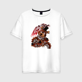 Женская футболка хлопок Oversize с принтом Five nights at Freddys в Ухте, 100% хлопок | свободный крой, круглый ворот, спущенный рукав, длина до линии бедер
 | fnaf | фнаф