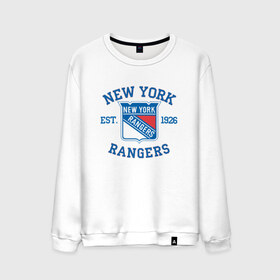 Мужской свитшот хлопок с принтом New York Rengers в Ухте, 100% хлопок |  | Тематика изображения на принте: new york | new york rengers | rengers | спорт | хоккей