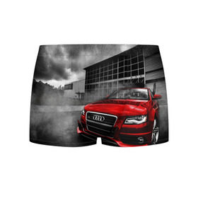 Мужские трусы 3D с принтом Audi в Ухте, 50% хлопок, 50% полиэстер | классическая посадка, на поясе мягкая тканевая резинка | audi | ауди