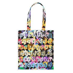 Сумка 3D повседневная с принтом My Little Pony в Ухте, 100% полиэстер | Плотность: 200 г/м2; Размер: 34×35 см; Высота лямок: 30 см | friendship is magic | mlp | my little pony | pinky pie | pony | swag | дружба | литл пони | мой маленький пони | пони | поняши | поняшки | сваг | свэг | чудо