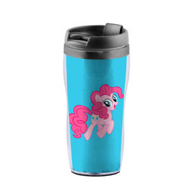 Термокружка-непроливайка с принтом My Little Pony в Ухте, внутренняя часть — пищевой пластик, наружная часть — прозрачный пластик, между ними — полиграфическая вставка с рисунком | объем — 350 мл, герметичная крышка | friendship is magic | mlp | my little pony | pinky pie | pony | swag | дружба | литл пони | мой маленький пони | пони | поняши | поняшки | сваг | свэг | чудо