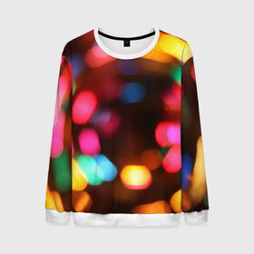 Мужской свитшот 3D с принтом Lights Long в Ухте, 100% полиэстер с мягким внутренним слоем | круглый вырез горловины, мягкая резинка на манжетах и поясе, свободная посадка по фигуре | Тематика изображения на принте: фонарики