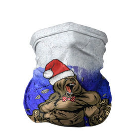 Бандана-труба 3D с принтом Медведь в Ухте, 100% полиэстер, ткань с особыми свойствами — Activecool | плотность 150‒180 г/м2; хорошо тянется, но сохраняет форму | 2016 | год | медведь | мишка | новогодний | новый | патриот | россия | русский | с новым годом | сила | флаг