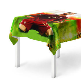 Скатерть 3D с принтом Роналдо в Ухте, 100% полиэстер (ткань не мнется и не растягивается) | Размер: 150*150 см | роналдо