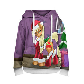 Детская толстовка 3D с принтом My Little Pony в Ухте, 100% полиэстер | двухслойный капюшон со шнурком для регулировки, мягкие манжеты на рукавах и по низу толстовки, спереди карман-кенгуру с мягким внутренним слоем | Тематика изображения на принте: friendship is magic | mlp | my little pony | new year | pinky pie | swag | дружба   это чудо | мой маленький пони | новый год | пони | поняши | поняшки | с новым годом | сваг | свэг