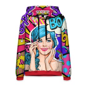 Мужская толстовка 3D с принтом Pop art в Ухте, 100% полиэстер | двухслойный капюшон со шнурком для регулировки, мягкие манжеты на рукавах и по низу толстовки, спереди карман-кенгуру с мягким внутренним слоем. | bang | boom | omg | pop art | super | wow | wtf | арт | поп | ретро | уорхол | энди