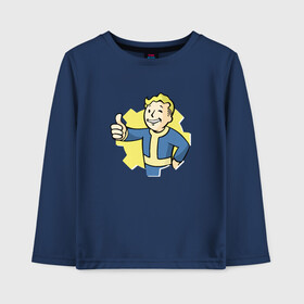 Детский лонгслив хлопок Vault Boy: в Ухте, 100% хлопок | круглый вырез горловины, полуприлегающий силуэт, длина до линии бедер | boy | fallout | pip | vault | vault boyубежище | фаллаут