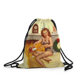 Рюкзак-мешок 3D с принтом Pin up в Ухте, 100% полиэстер | плотность ткани — 200 г/м2, размер — 35 х 45 см; лямки — толстые шнурки, застежка на шнуровке, без карманов и подкладки | america | pin up | retro | винтаж | пин ап | ретро