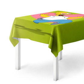 Скатерть 3D Гомер: в Ухте, 100% полиэстер (ткань не мнется и не растягивается) | Размер: 150*150 см | гомер