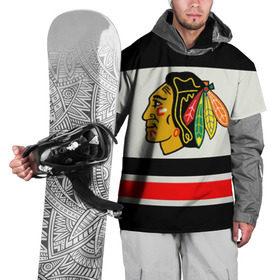 Накидка на куртку 3D с принтом Chicago Blackhawks в Ухте, 100% полиэстер |  | chicago blackhawks | hockey | nhl | нхл | хоккей
