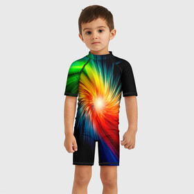 Детский купальный костюм 3D Звезда радуга: в Ухте, Полиэстер 85%, Спандекс 15% | застежка на молнии на спине | звезда радуга | небо | свет | спектр