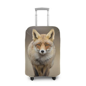 Чехол для чемодана 3D с принтом Лиса бежит в Ухте, 86% полиэфир, 14% спандекс | двустороннее нанесение принта, прорези для ручек и колес | лиса