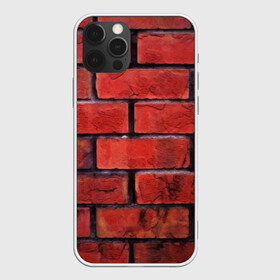 Чехол для iPhone 12 Pro с принтом Кирпич в Ухте, силикон | область печати: задняя сторона чехла, без боковых панелей | Тематика изображения на принте: камень | кирпич | красные | новые | прикольные | текстуры