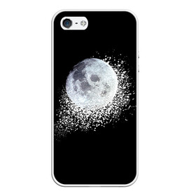 Чехол для iPhone 5/5S матовый с принтом Луна в Ухте, Силикон | Область печати: задняя сторона чехла, без боковых панелей | moon | sky | луна | небо