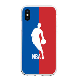 Чехол для iPhone XS Max матовый с принтом Эмблема NBA в Ухте, Силикон | Область печати: задняя сторона чехла, без боковых панелей | Тематика изображения на принте: basketball | nba | баскет | баскетбол | баскетбольный | нба | спорт | эмблема