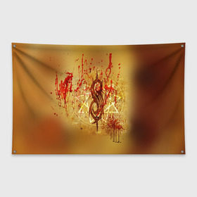 Флаг-баннер с принтом Slipknot в Ухте, 100% полиэстер | размер 67 х 109 см, плотность ткани — 95 г/м2; по краям флага есть четыре люверса для крепления | deth | rock | slipknot | мрак | рок | слипнот