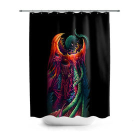 Штора 3D для ванной с принтом Hyper Beast 1 в Ухте, 100% полиэстер | плотность материала — 100 г/м2. Стандартный размер — 146 см х 180 см. По верхнему краю — пластиковые люверсы для креплений. В комплекте 10 пластиковых колец | counter strike | cs go | csgo | strike | игры | контр | контр страйк | кс | страйк