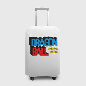 Чехол для чемодана 3D с принтом Dragon Ball Logo в Ухте, 86% полиэфир, 14% спандекс | двустороннее нанесение принта, прорези для ручек и колес | болл | драгон | лого | логотип